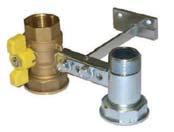 plynoměrům s kulovými kohouty rozteč 100mm nebo 250mm rozteč 100mm