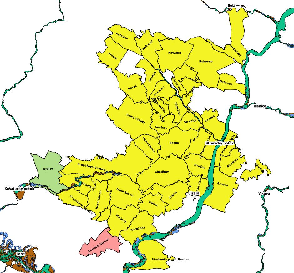 Obrázek 6: Záplavové oblasti vodních toků 2.