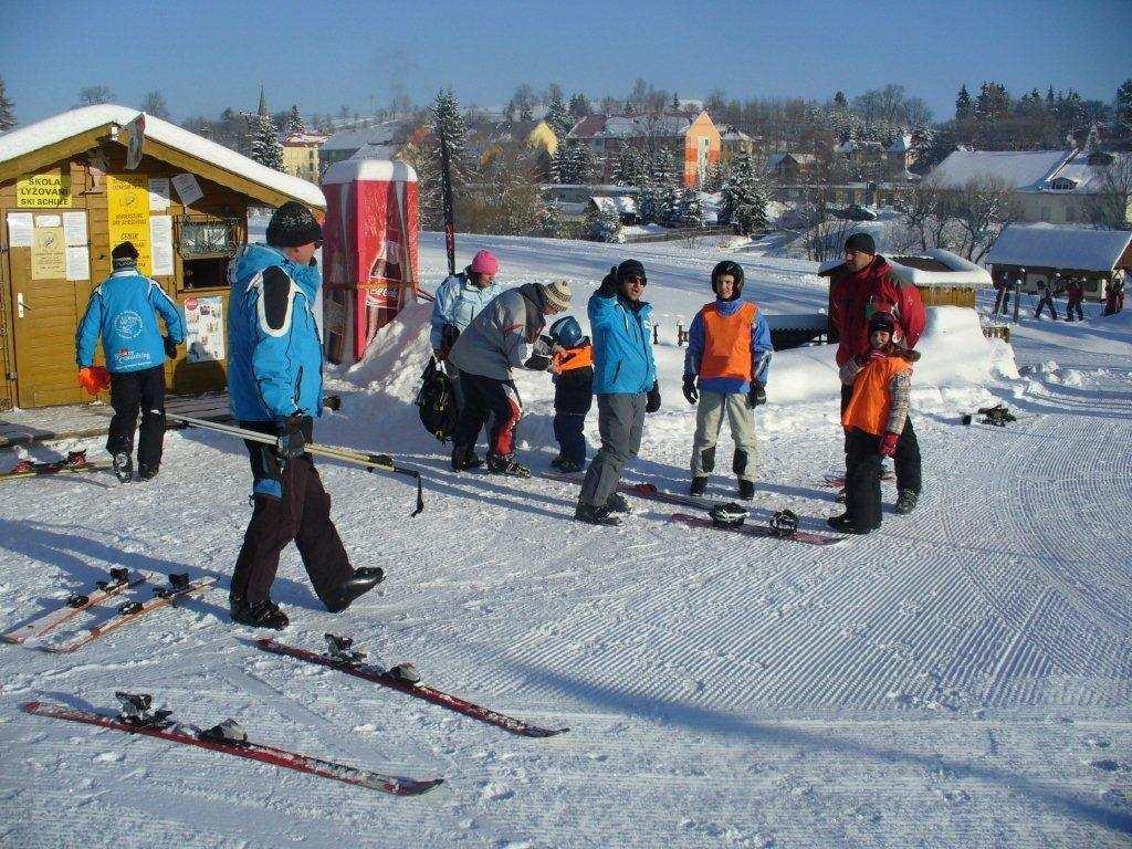 Vytvořená pomůcka pro učitele lyžování -ski jointer- je vyvíjena pro firmu Lyžařská