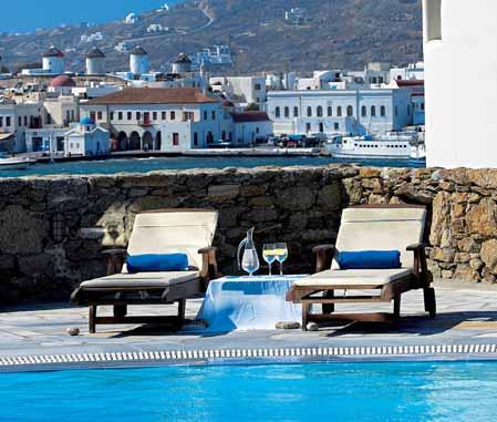 MYKONOS 36 Město Mykonos 37 PORTO MYKONOS **** Hotel s výhodnou polohou přímo v hlavním městě ostrova u