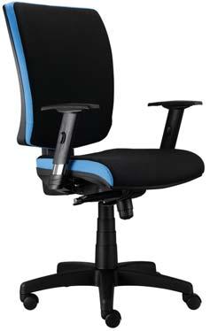 kancelářské židle 18 Kancelářská židle Clara VIP moderní kancelářská židle,možnost přidání vzduchové bederní opěrky, zakomponované područky, nylonový černý kříž, výškově nastavitelný opěrák, výplně