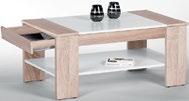 58 cm, 0047-00 Konferenční stolek Finley, dub Sonoma / bílá, boční úložná