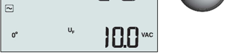 Na displeji se zobrazí ukazatel, který signalizuje, že jste zvolili testovaní vysokým proudem.