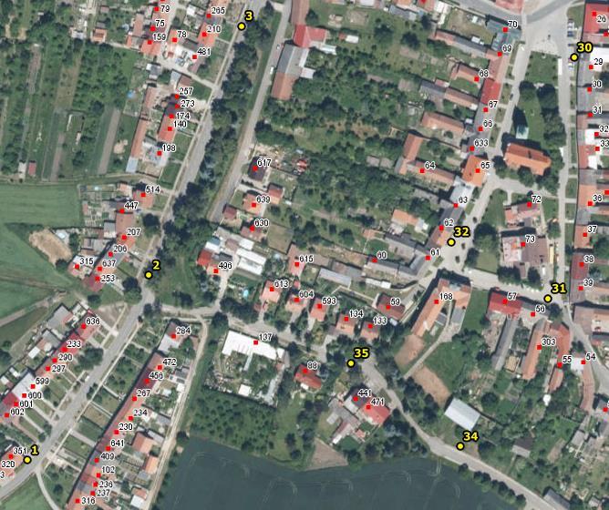 Umístění hlásičů ve městě