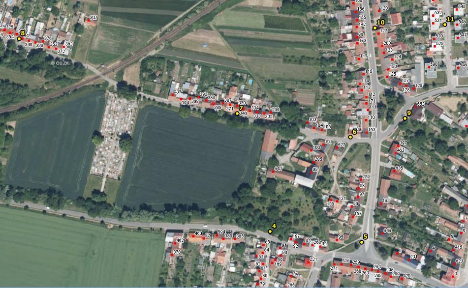 Umístění hlásičů ve městě