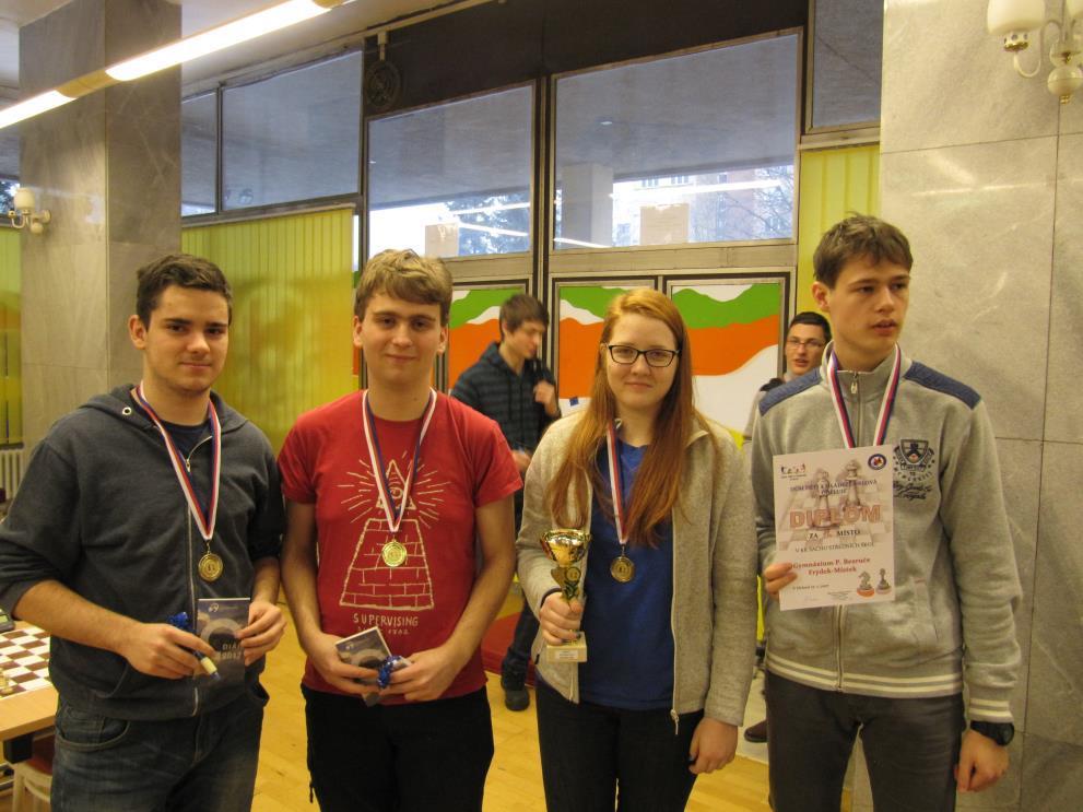 Obrázek 3: Vítězný tým šachistů 5.3 Maturitní zkoušky Organizace a struktura maturitní zkoušky V termínu od 2. do 5.