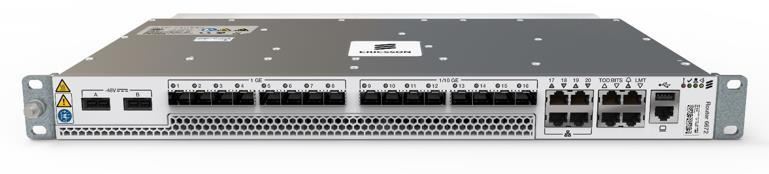 Router 6672 Přehled rozhraní 1PPS + TOD I/O 10/100/1000 RJ-45 Alarm