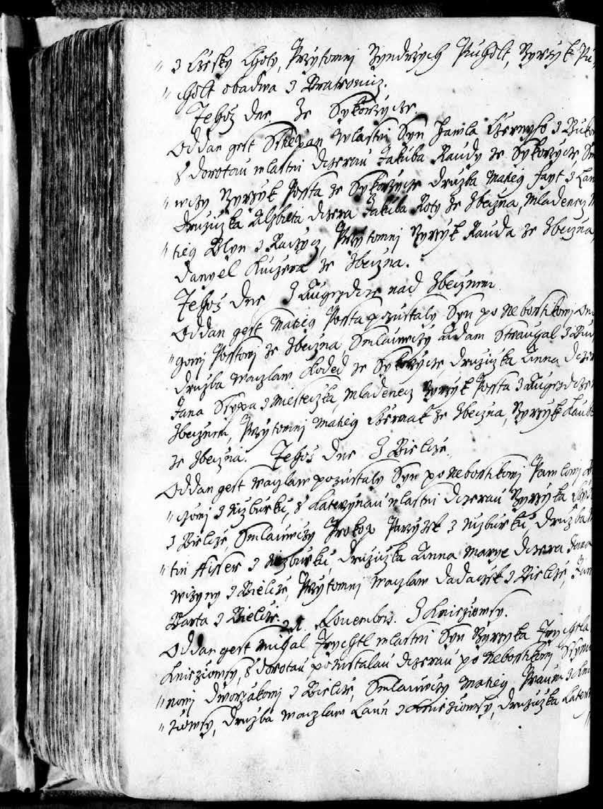 Sňatky z přelomu let 1689-1690 v nejstarší zbečenské