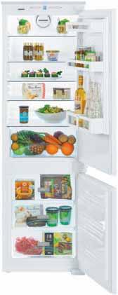 Zabudovateľno kombinované chladničky Presné a navzájom nezávislé nastavenie teploty v chladiacej a mraziacej časti kombinovanej chladničky je dosiahnuté technológiou DuoCooling: A čo viac, s