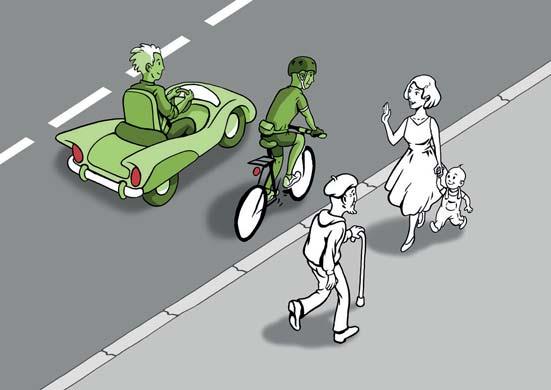 Motorista pak na něj může vjet v případě, že je jeho část určena k parkování.