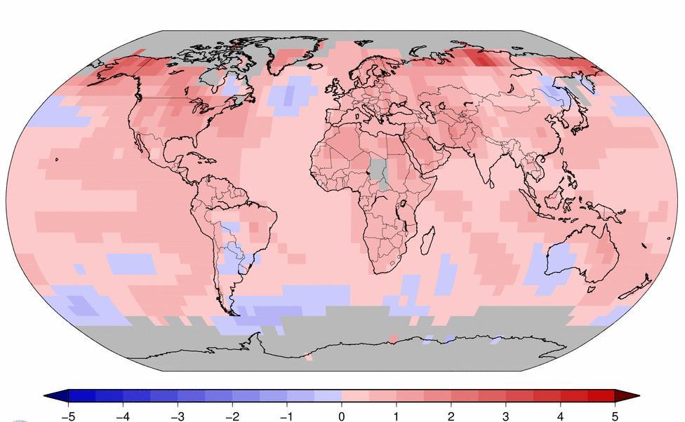 Klimatický systém v globálním kontextu Klíčová sdělení Rok 2016 byl z globálního pohledu nejteplejší v historii pozorování.