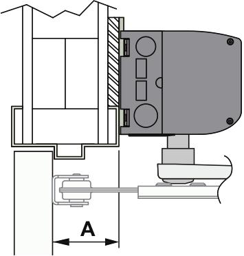Elektromotorický pohon s vratnou pružinou EM SW EMO - příslušenství Systém ramene PUSH Tento systém ramene se dodává s ramenem pohonu, teleskopickým dílem a ukotvením dveří.