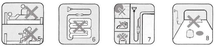 ENG To avoid body scald, do not let incapacitated person, infant and children and person insensitive to heat use the product. (Fig.