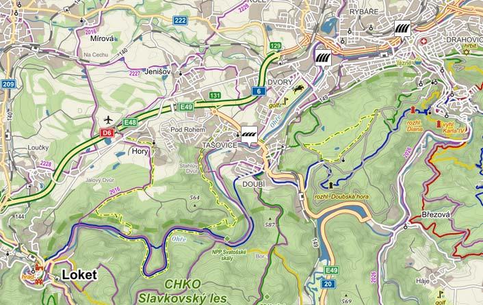 Popis trasy den 2 Loket Karlovy Vary Jednodenní plavba vhodná pro začátečníky. Délka plavby je 15 km a lze ji zvládnout za čtyři hodiny.