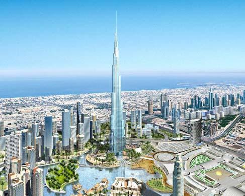1. Burj Khalifa (SAE) Výška: 828 (830) m Rok: 2009 arch.: Adrian Smith (Skidmore, Owings and Merrill) hlavní inženýr: W. F.