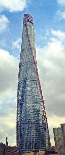 2. Shanghai Tower Výška: 575 (632) m Rok: 2015 Arch.: Jun Xia, (M. A. Gensler, Inc.) Konstrukce: Thornton Tomasetti Eng.