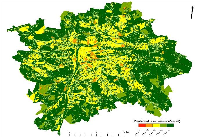 MČ Praha 1 a dále také v některých okrajových částech Prahy s průmyslovou zástavbou, např. Libeň, či Štěrboholy (viz Obr. 4).