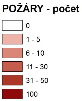 Požáry na území