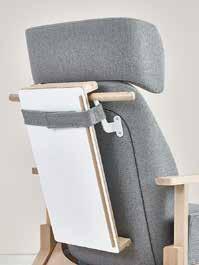 Povrch stolku tvoří snadno omyvatelná H deska The tray table surface is made from easily washable high