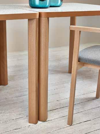 zvedání od stolu Grooves under the tabletop assist with sliding to the table and easy rising Rillen unter der