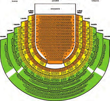plánky hledišť a cenová pásma STAVOVSKÉ DIVADLO STD CENOVÁ PÁSMA A:
