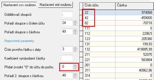 3 Nastavení pro systém Microsoft Dynamics AX 2012 Oddělovačem sloupců je středník.
