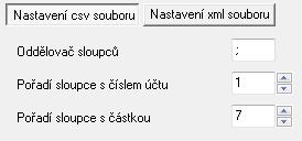 Oddělovačem sloupců je středník.