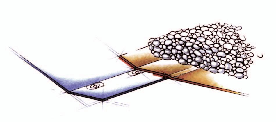 8.. Ukončení na svislé stěně fólií Sikaplan G s liniovým upevněním přítlačným kovovým profilem odolným na ohyb kovový profil odolný na ohyb střešní fólie Sikaplan G upevňovací prvky trvale pružný