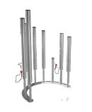 Tubular Bells 1600 mm (výška nejnižší) 2200 mm (výška nejvyšší) Zvony