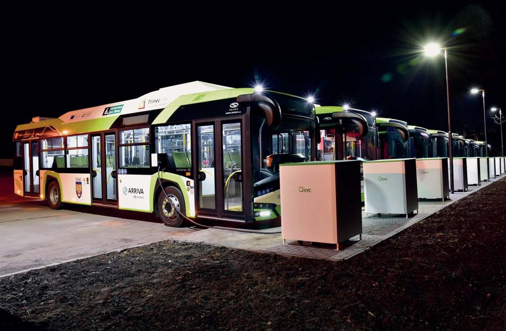 Arriva se letos stala bezkonkurenčně největším provozovatelem elektrobusů v Česku. Kromě deseti nových elektrobusů pro Třinec provozuje aktuálně dva v Praze a další dva v Krnově a jeho okolí.