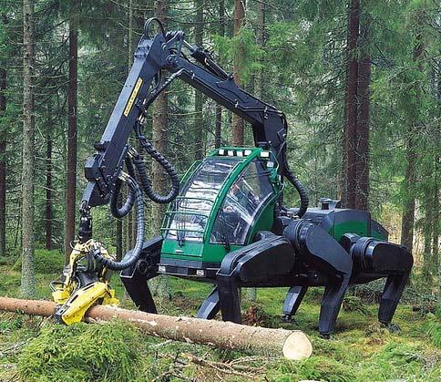 4 Kráčivé harvestory Novou koncepci kráčivého