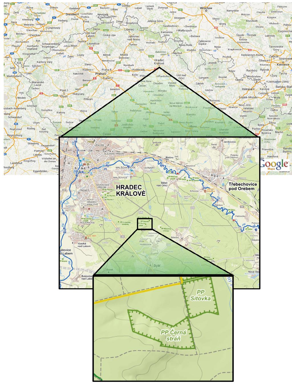 Přehledová mapa lokalizace