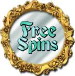 Symbol Voľných spinov Free Spins/Voľné spiny: Natočenie 3 symbolov na valcoch č. 2,4 a 5 spustí hráčovi 5 voľných spinov.