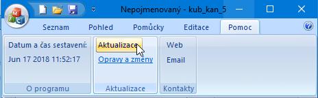 Kapitola 18 Automatické aktualizace programu Program je
