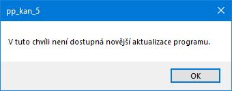 poslední změny programu).