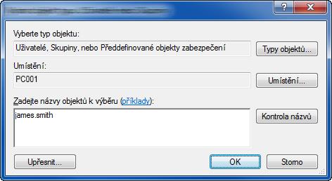 Příprava před použitím > Příprava na odeslání dokumentu do sdílené složky v PC 5 Zadejte umístění.