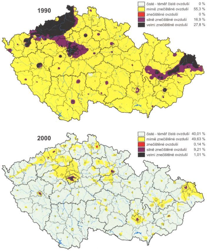 Vývoj znečištění v ČR Jak je vidět situace se nám