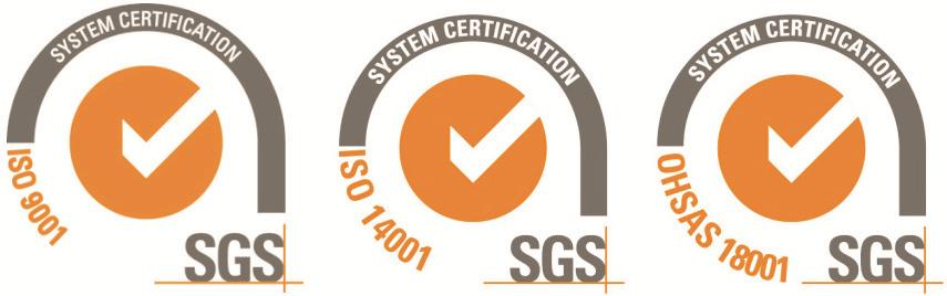 4. Certifikáty a oprávnenia spoločnosti Systém manažérstva kvality EN ISO 9001:2015 Systém environmentálneho manažérstva EN ISO 14001:2015 Systém manažérstva bezpečnosti a ochrany zdravia pri práci