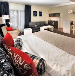 Apartmány Kamzík pozostávajú zo 4 štúdií a 4