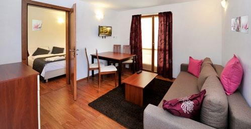 Apartmán Typ A 3+2 spálňa s manželskou posteľou a jedným lôžkom,