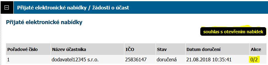 (pro tyto účely je tedy nutno k zakázce přiřadit další osobu v záložce Oprávněné osoby za zadavatele a přiřadit jí příslušná oprávnění).