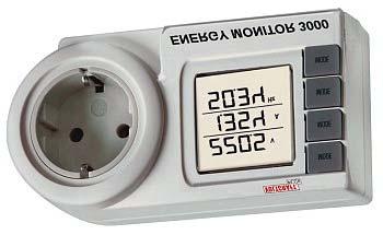 NÁVOD K OBSLUZE Měřič spotřeby elektrické energie - Energy Monitor 3000 Obj.č.: 125 320 Energy Monitor 3000 je malý elektronický přístroj, jež slouží k měření a ke sledování spotřeby elektrické energie a doby připojení el.
