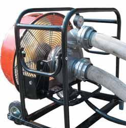 2.2.13 Přetlakový ventilátor s vodní turbínou Typ TYPHOON 21W10-36159 - dmychadlo pro přetlakové větrání (viz Obrázek 2.15). Pohon zajišťují zásahové vozidlo, hydrant nebo rozstřikovací zařízení.