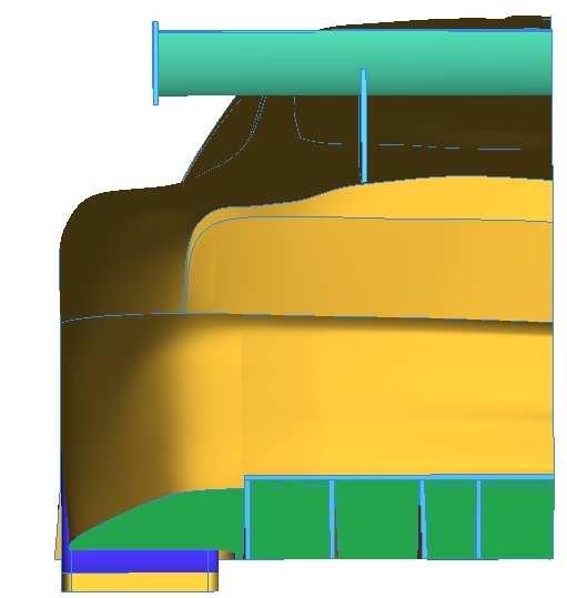 pohled zespodu WING-DOWN TRAILING-EDGE