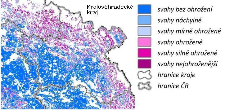 svažité části regionu) a erozi půdy vlivem nevhodného obhospodařování krajiny či vlivem pěstování technických plodin.