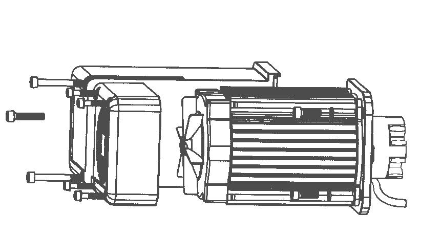 7.6 Motor zdvihu Motor zdvihu (1) je samostatnou montážní jednotkou. Chladící ventilátor je umístěn na hřídeli na straně B pod krytem ventilátoru.