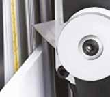 Svislé řezání pevných materiálů design tisk finalizace KeenCut Excalibur 5000 Okamžitě k dispozici nástroj Turn & Lock Všechny čtyři čepele v