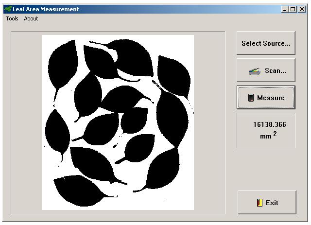 Plocha lstů je měřena pomocí stolního skeneru a rastrového skenovacího software (např. volně dostupného Leaf Area Measurment, který přímo provádí přepočet na jednotku plochy - mm ).