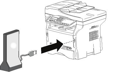 Telefonování (volitelná funkce) K jednomu USB portu tohoto přístroje můžete připojit USB-DECT základnu a zaregistrovat u této základny DECT telefony.