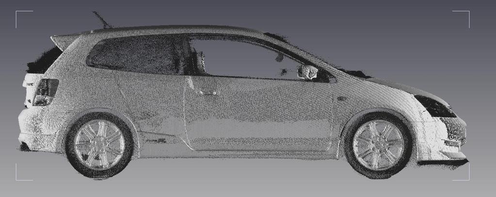 Obr. 13 Skenovaný model automobilu [26] 1.4.2. Stavebnictví Podrobné, spolehlivé údaje jsou zvláště nutné při mapování a navrhování budov.